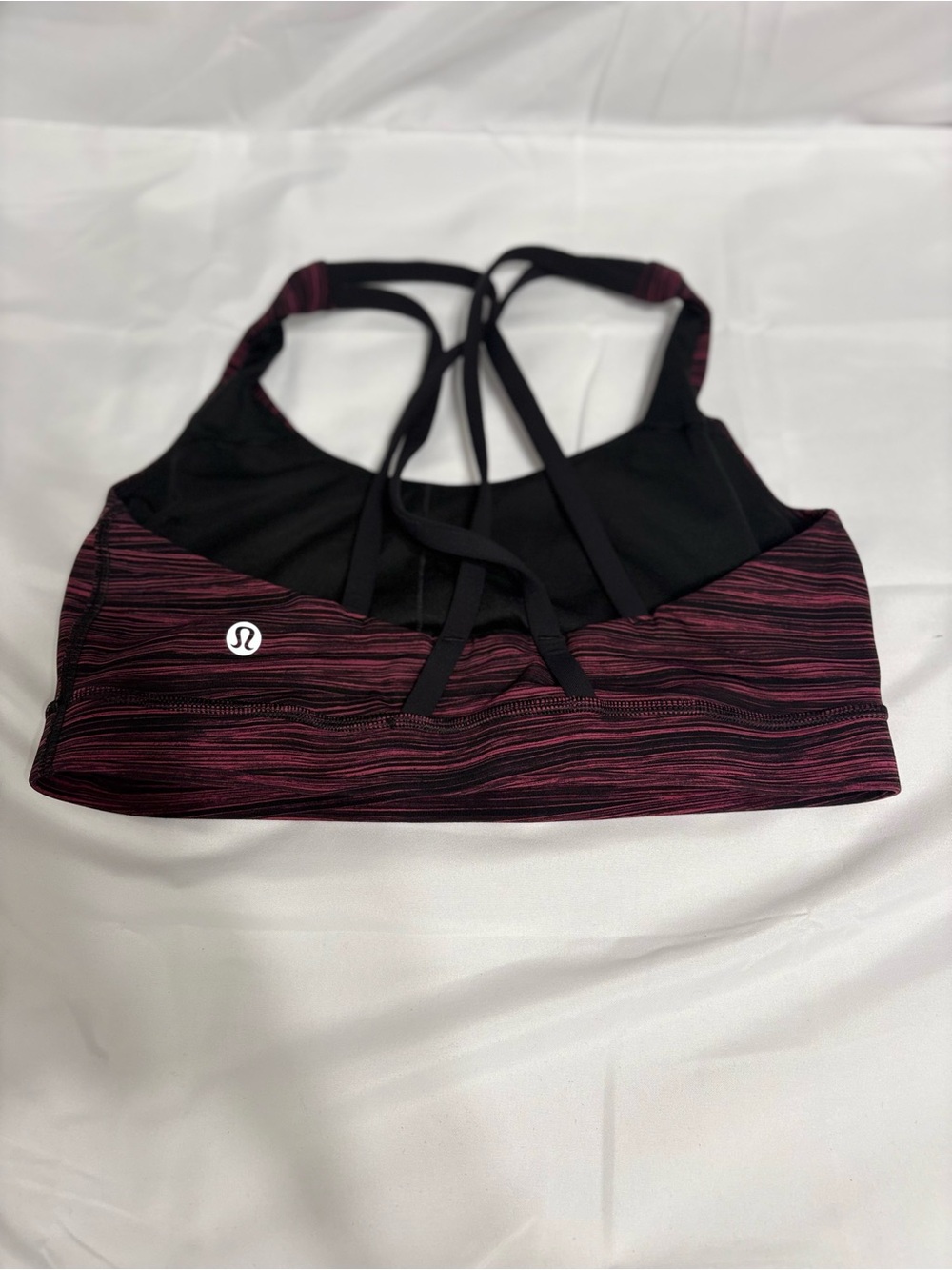 lululemon athletica Black and Berry Strappy Sports Bra